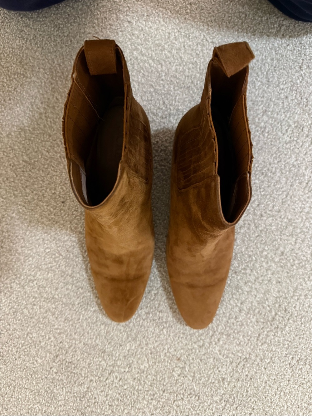 J. Crew Suede Chelsea Ankle Boots with Block Heel - Picture 4 of 9